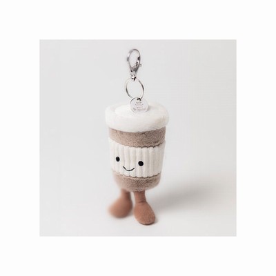 Jellycat Coffee-To-Go Bag Charm USA | 15364XTFS